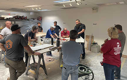 Fabricators at Solid Surface Training June 2024