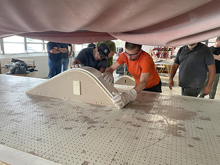 Fabricators at Solid Surface Training June 2024 Thermoforming