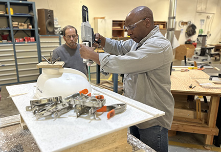 Solid Surface Fabrication Training Sink Bowl Integration